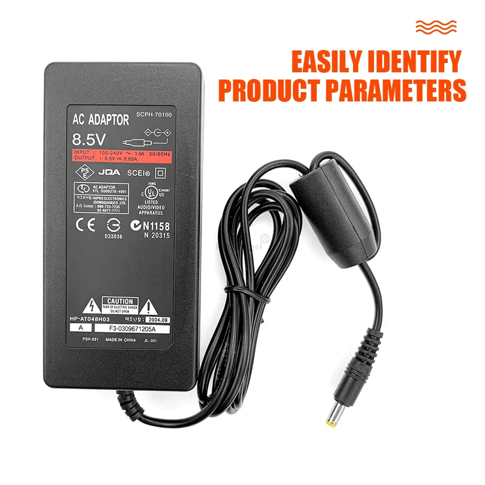 NEUES Netzteil für PS2 Ersatz-AC-Adapter Ladekabel Kabel 100-240 V DC 8,5 V für PS2 Slim 70000 Konsole EU-Stecker/US-Stecker