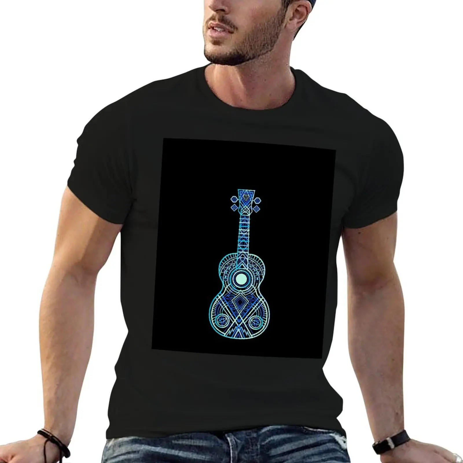 NO TEXT 2023 String Theory 1: Bright Blues (recommended: print on dark) - 100 Days of Ukulele T-Shirt