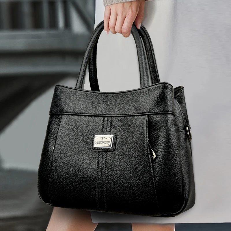 

2024, модная женская сумка-мессенджер, высококачественная мягкая кожаная женская сумка-тоут, роскошные однотонные женские сумки через плечо