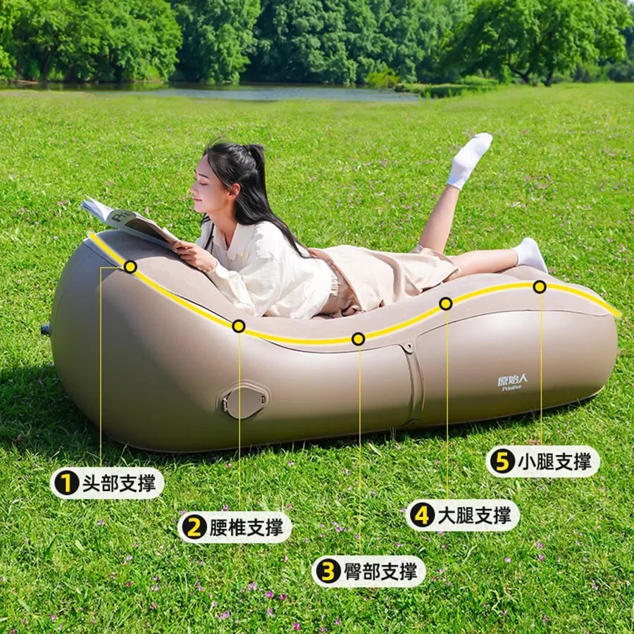 Inflatable Lazy Air Sofa Bed Beach Couple Camping Foldable Air Sofa Bed Outdoor Nature Romantic Relexing Lounge Divani Air Chair