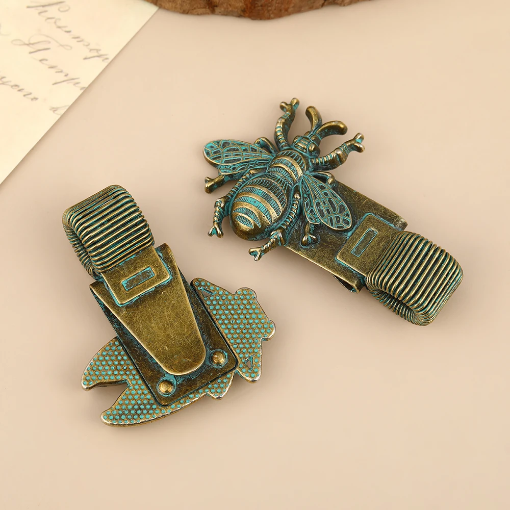 1pc Vintage Insect Metal Pen Clip, Spring Loaded Pen Holder for Notebook Journal Office School Stationery DROPSHIPPING