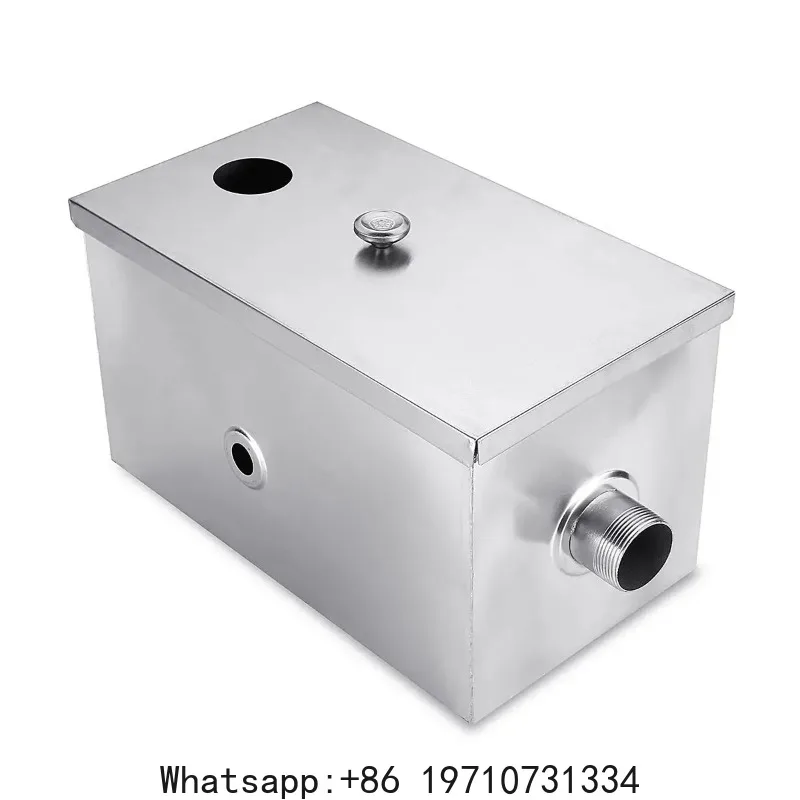 350-200-200mm-for-restaurant-kitchen-waste-water-treatment-tools-stainless-steel-8lb-grease-trap-interceptor-oil-water-separator