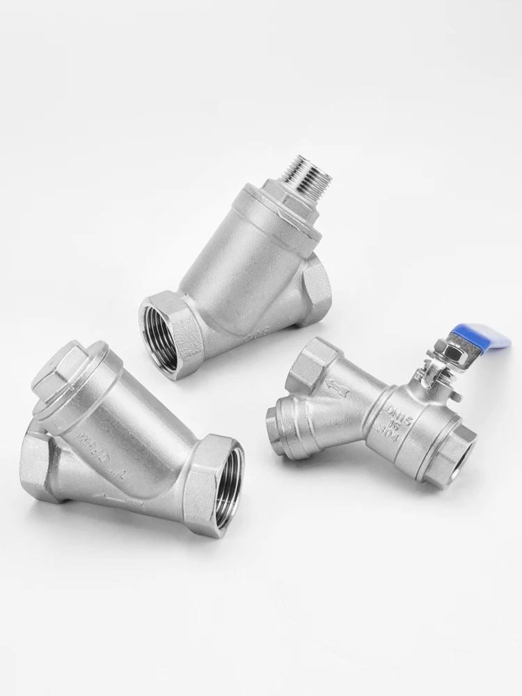 304 stainless steel internal thread filter Stainless steel thread Y-shaped filter filter valve 1/2 3/4 1” 1-1/4 1-1/2 2“