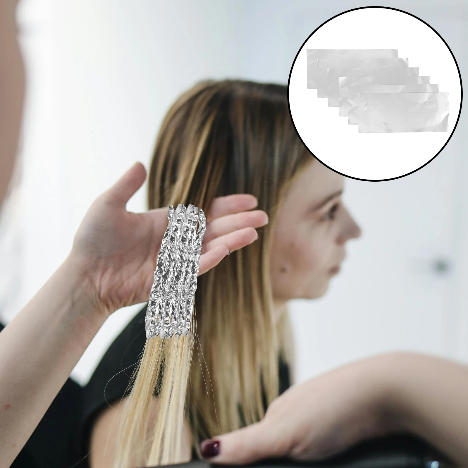 

30Pcs Hair Salon Aluminum Foil Sheets Hairdressing Highlighting Perm Dyeing Foil Lightweight Professional Supplies