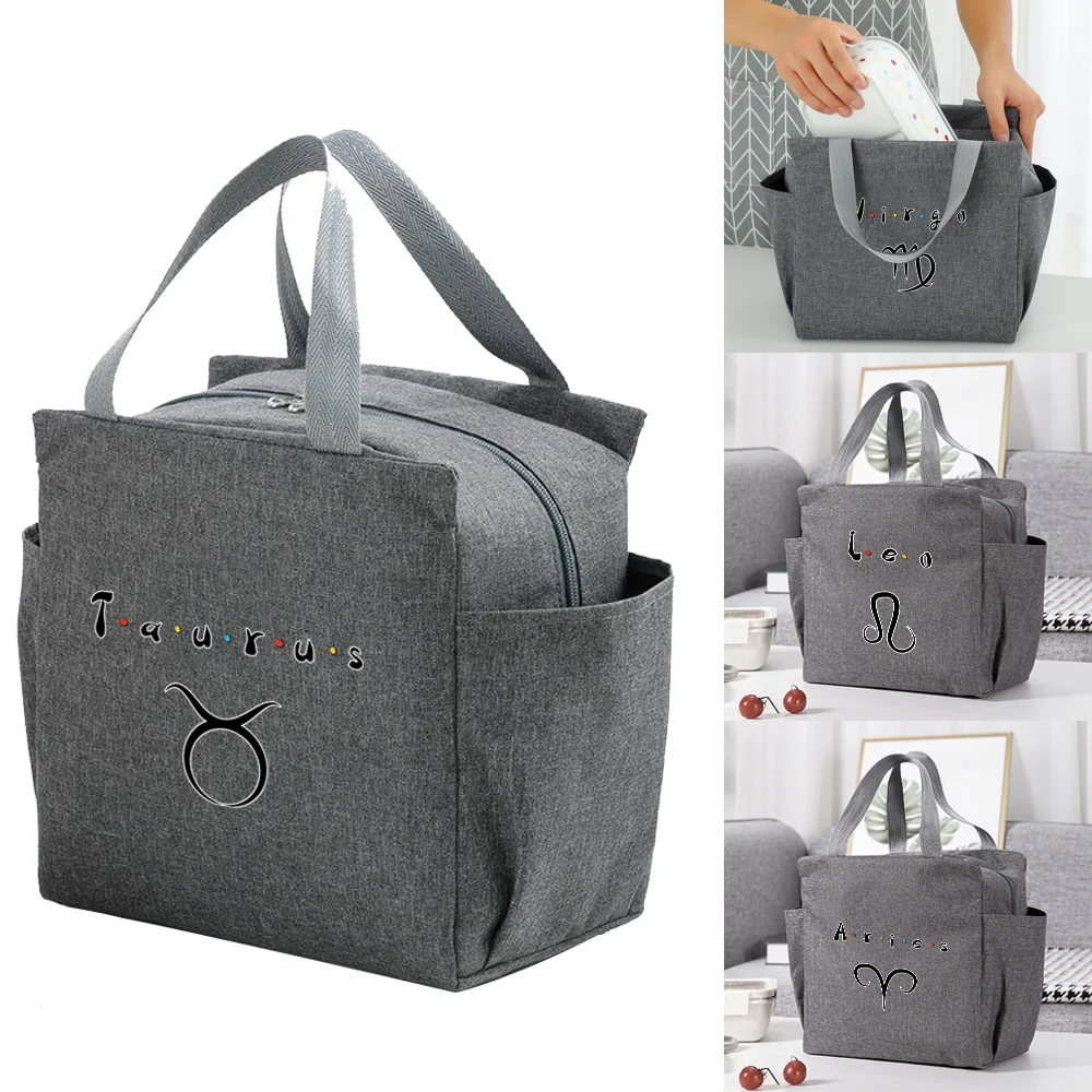 

Constellation Print Insulated Lunch Bag Cooler Bag Thermal Portable Luncheon Box Ice Pack Tote Food Picnic Bags Work Lunch Packs