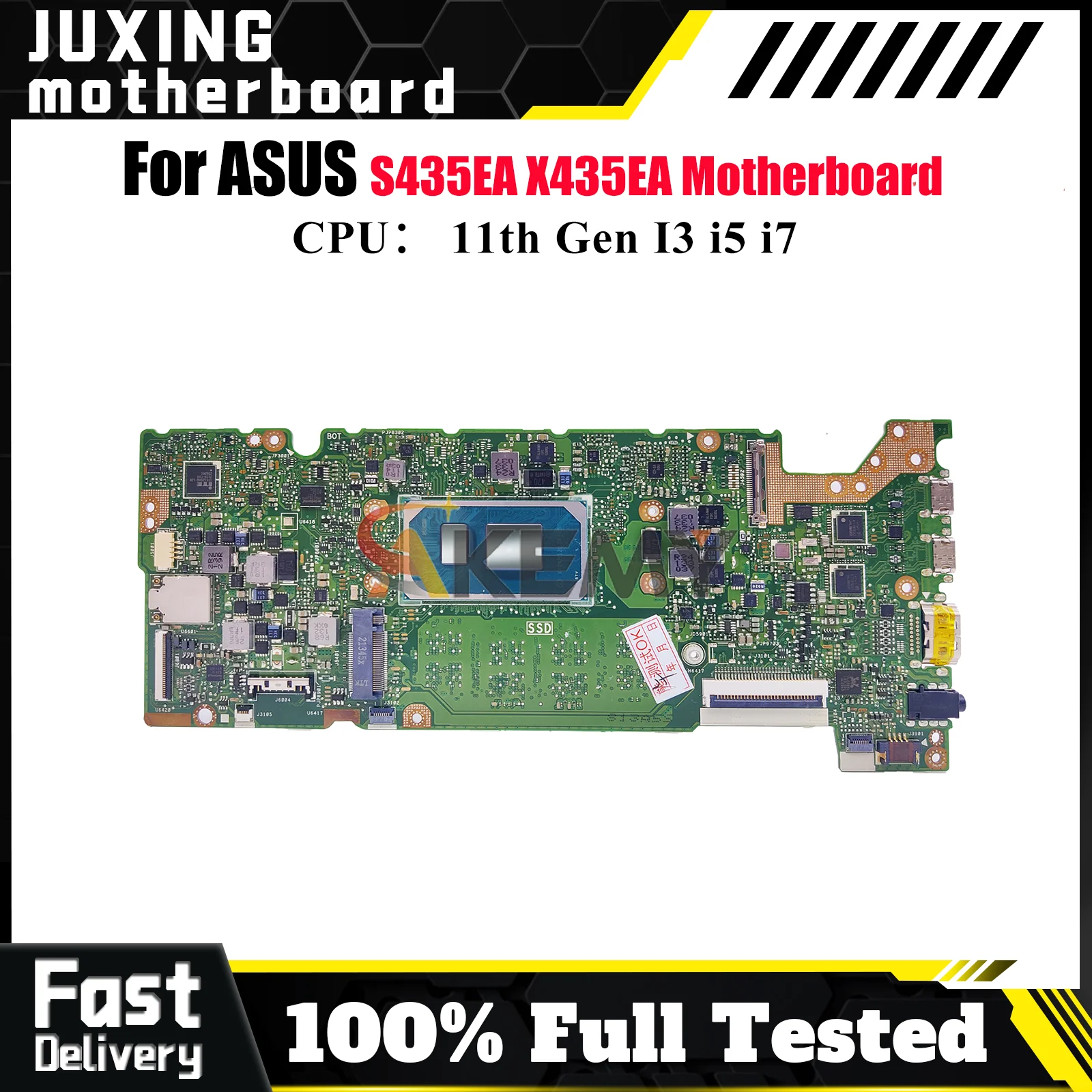 

Материнская плата для ноутбука X435EA для ASUS VivoBook X435E S435EA X435EA, материнская плата для ноутбука с 11-го поколения I3 i5 i7 tests, ОК, быстрая доставка