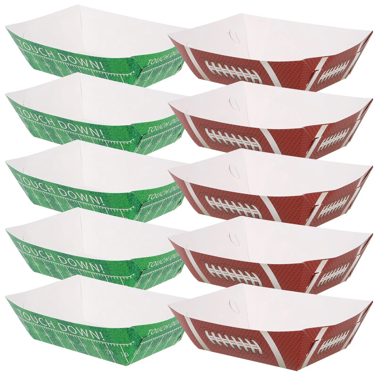 

20 Pcs Hot Dog Boxes Football Party Supplies Snack Trays Serving Boats Disposable Food Containers Barbecue Bowls