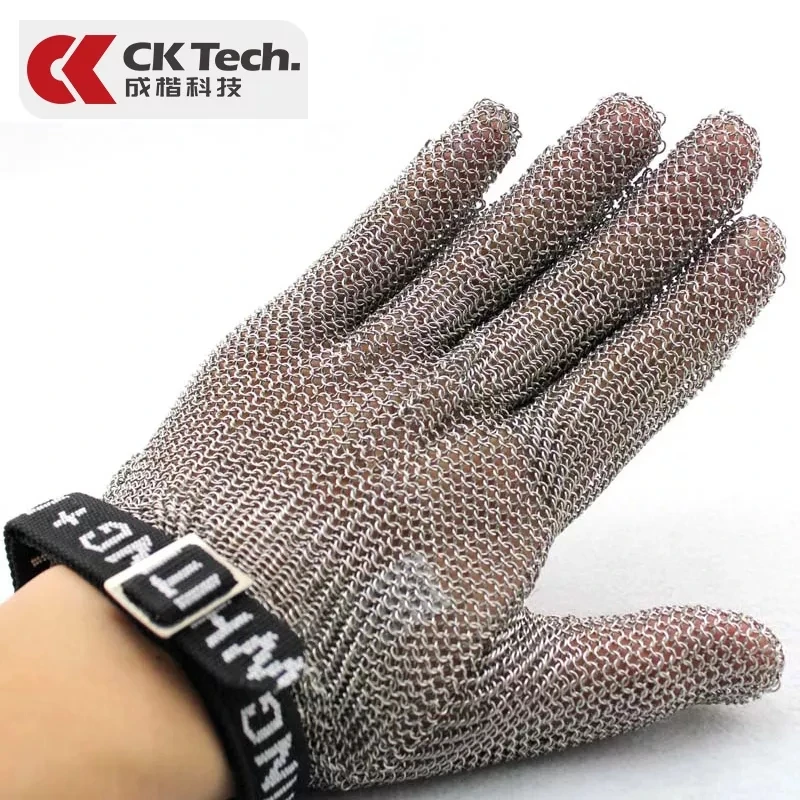 Cut Resistant Glove Stainless Steel Wire Metal Mesh Butcher Safety Work Glove for Meat Cutting Fishing Wood Carving From CK Tech