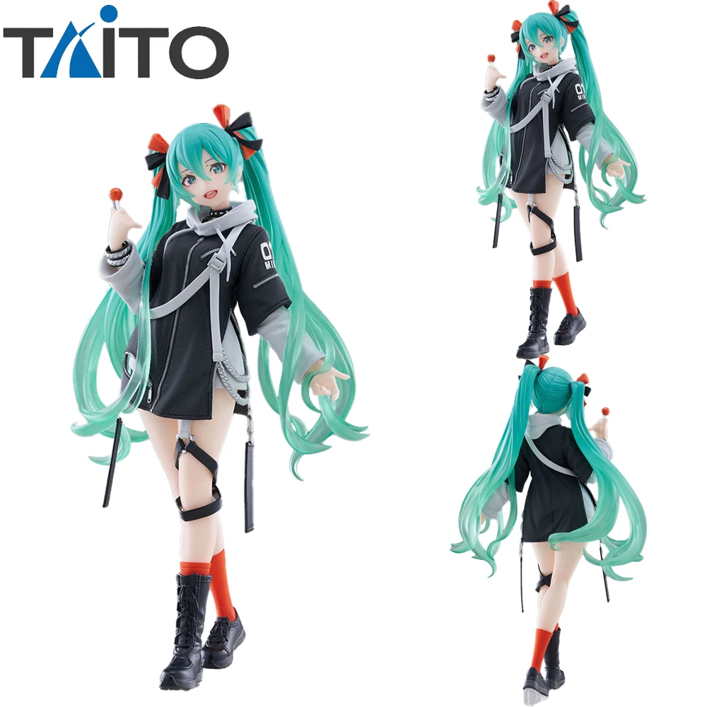 Pre Sale Original Taito Hatsune Miku Fashion Figure Vocaloid Hatsune Miku Punk Anime Kawaii Girls Figures Collectible Model Toys