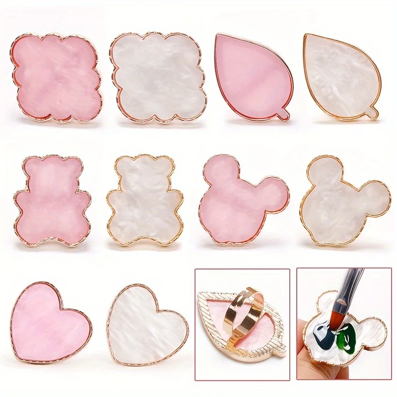 Nail Ring Palette, Easy To Clean, Stain Palette, Ring Palette