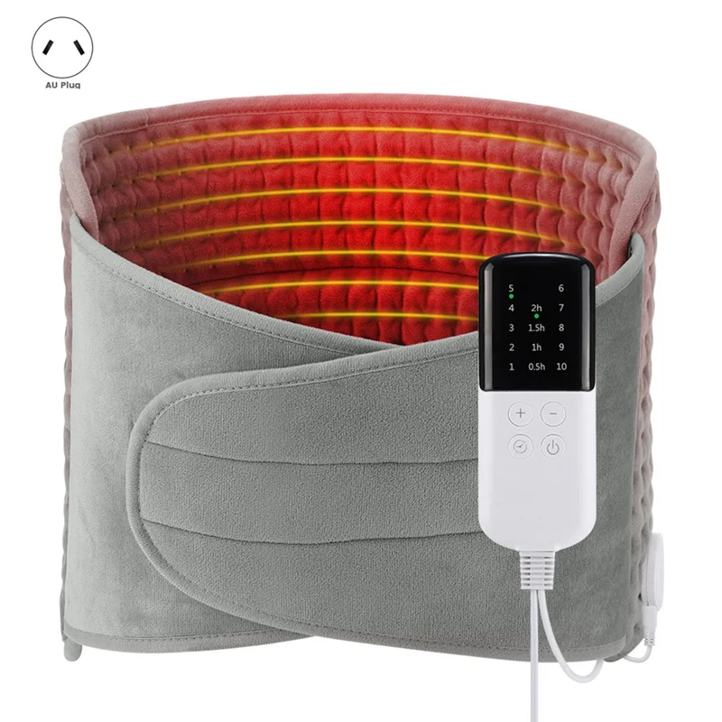 【OFF SHELF】حزام دعم الخصر بطانية العلاج بالتدفئة التي يتم التحكم فيها مع جيب 10 إعدادات لدرجة الحرارة قابس الاتحاد الأفريقي #3