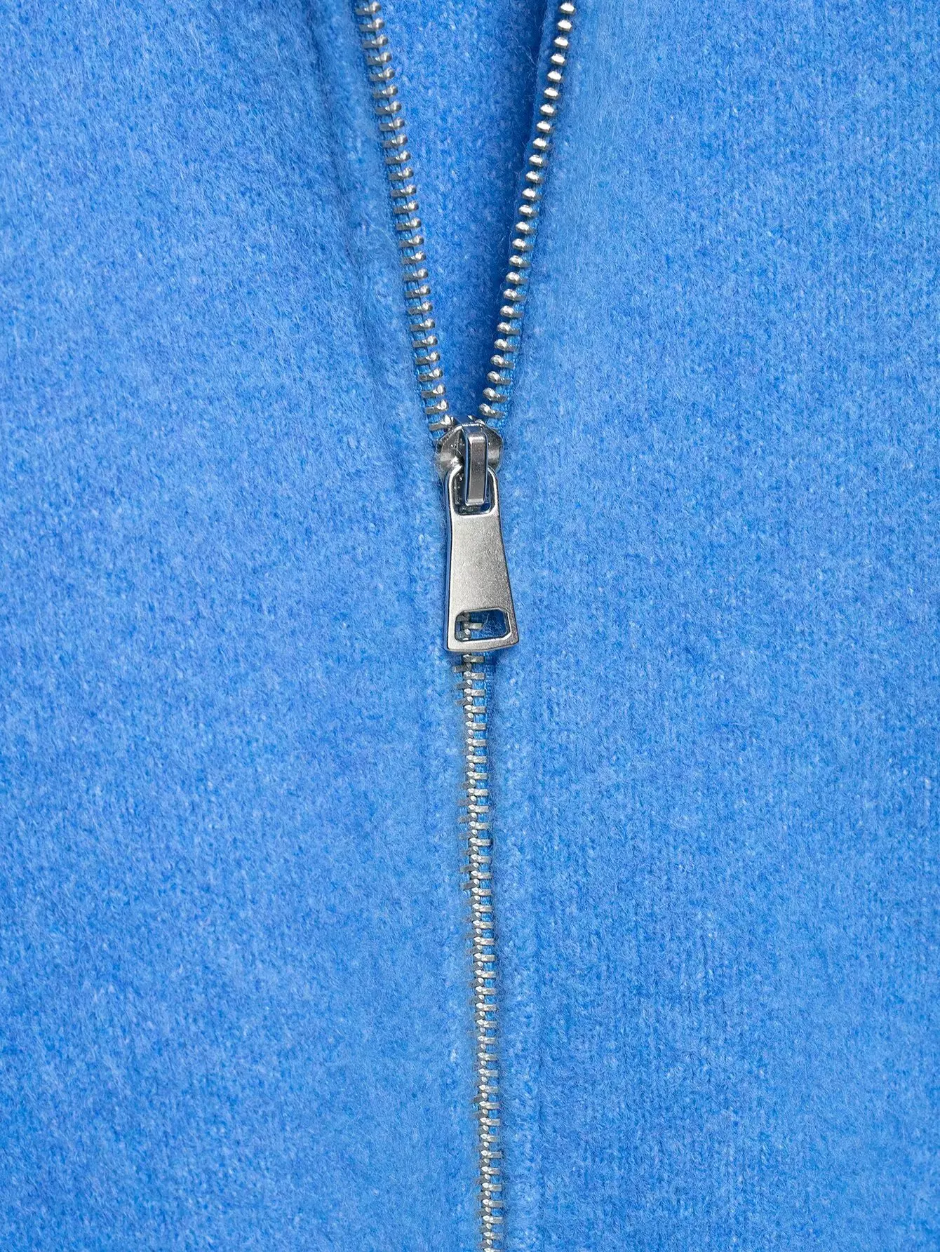 Nlzgmsj 2026 Frühling Neue Runde Einfarbige Gestrickte Offene Strickjacke für Damen mit Revers und Reißverschluss, Freizeit-Strickoberteil – Detail 2