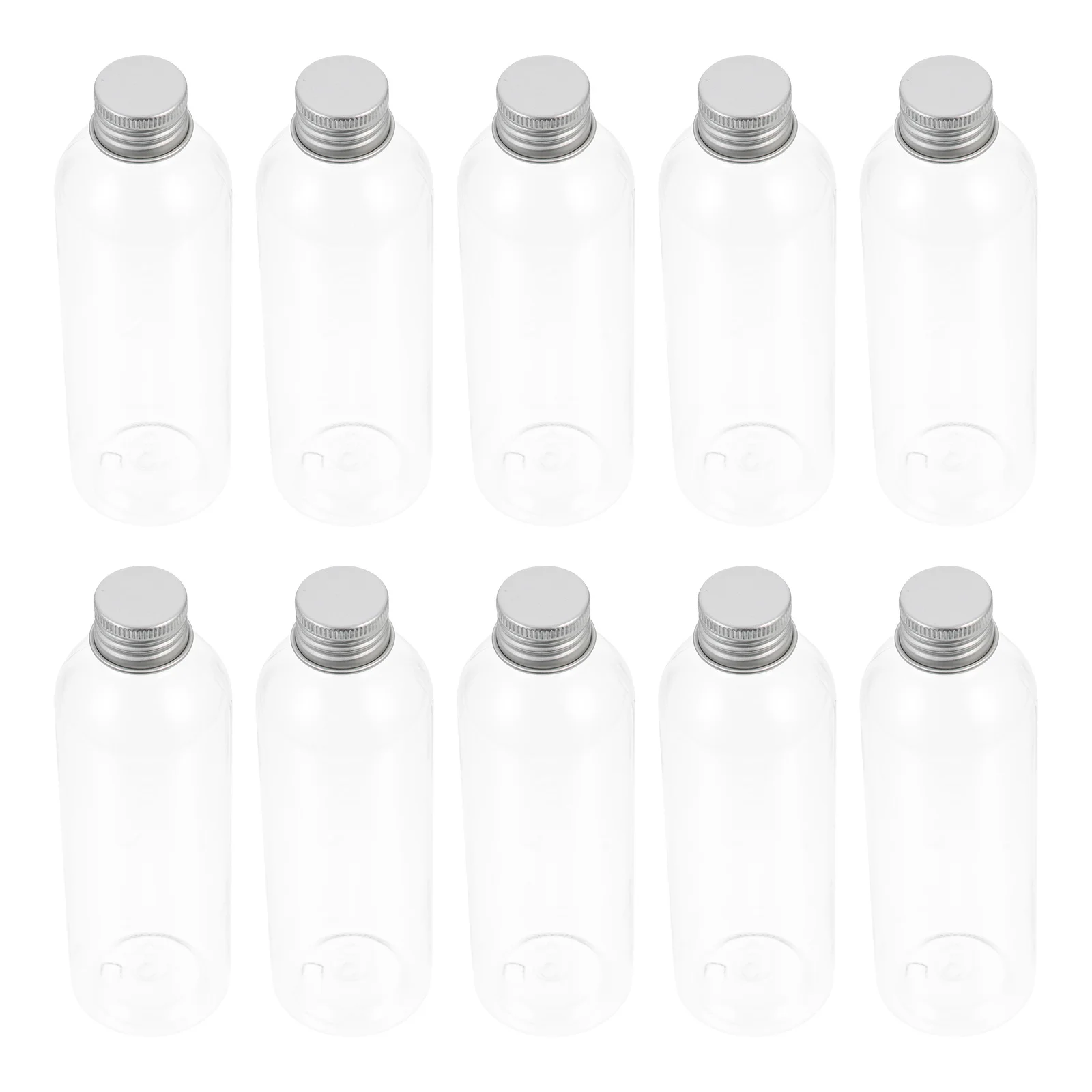 

10pcs Drink Bottles Clear Portable Plastic Juice Containers Multi-Function Reusable Bpa-Free Lightweight Household Travel