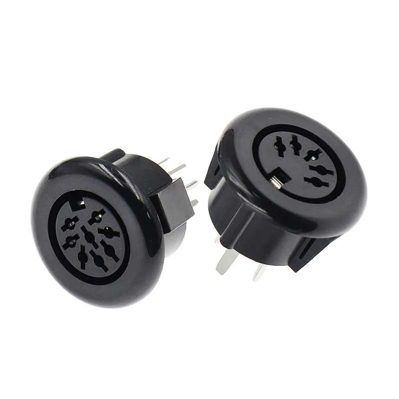 100PCS DS-5-07A 5/8 Pole Round Socket S Video Connector DIN Female Jack Soldering Type Socket Holder