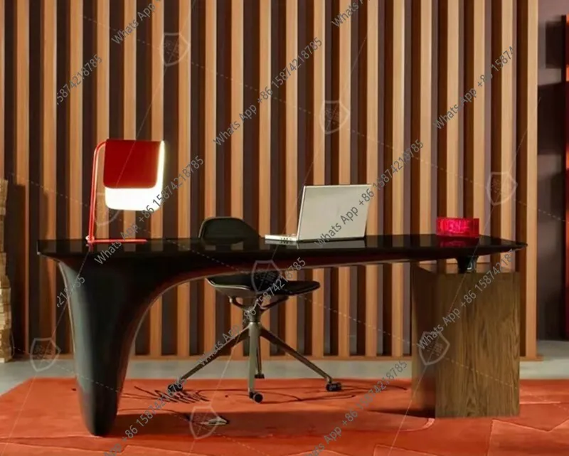 

FASHION Italian Desk Stone Plate Office Modern Minimalist Desk Designer Model NEW