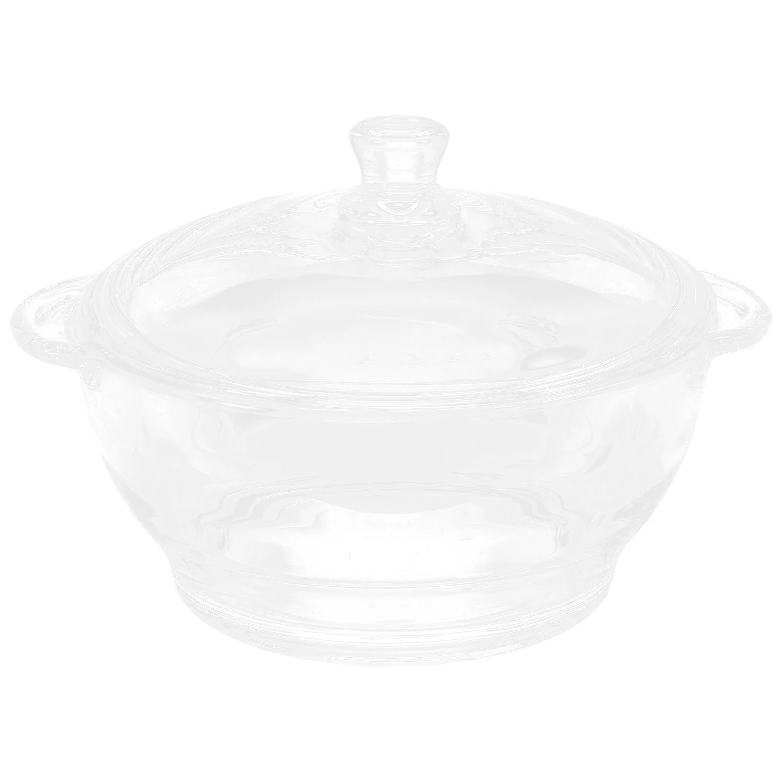 

Double Ear Glass Stew Pot 2.5L Heat Resistant Cooking Pot with Lid Stockpot Oven Proof Kitchen Essentials