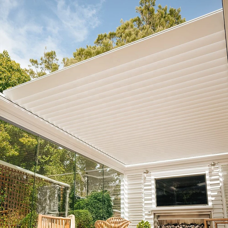 

Высококачественная алюминиевая жалюзи для открытого сада, водонепроницаемая конструкция крыши для патио, террасы, беседки