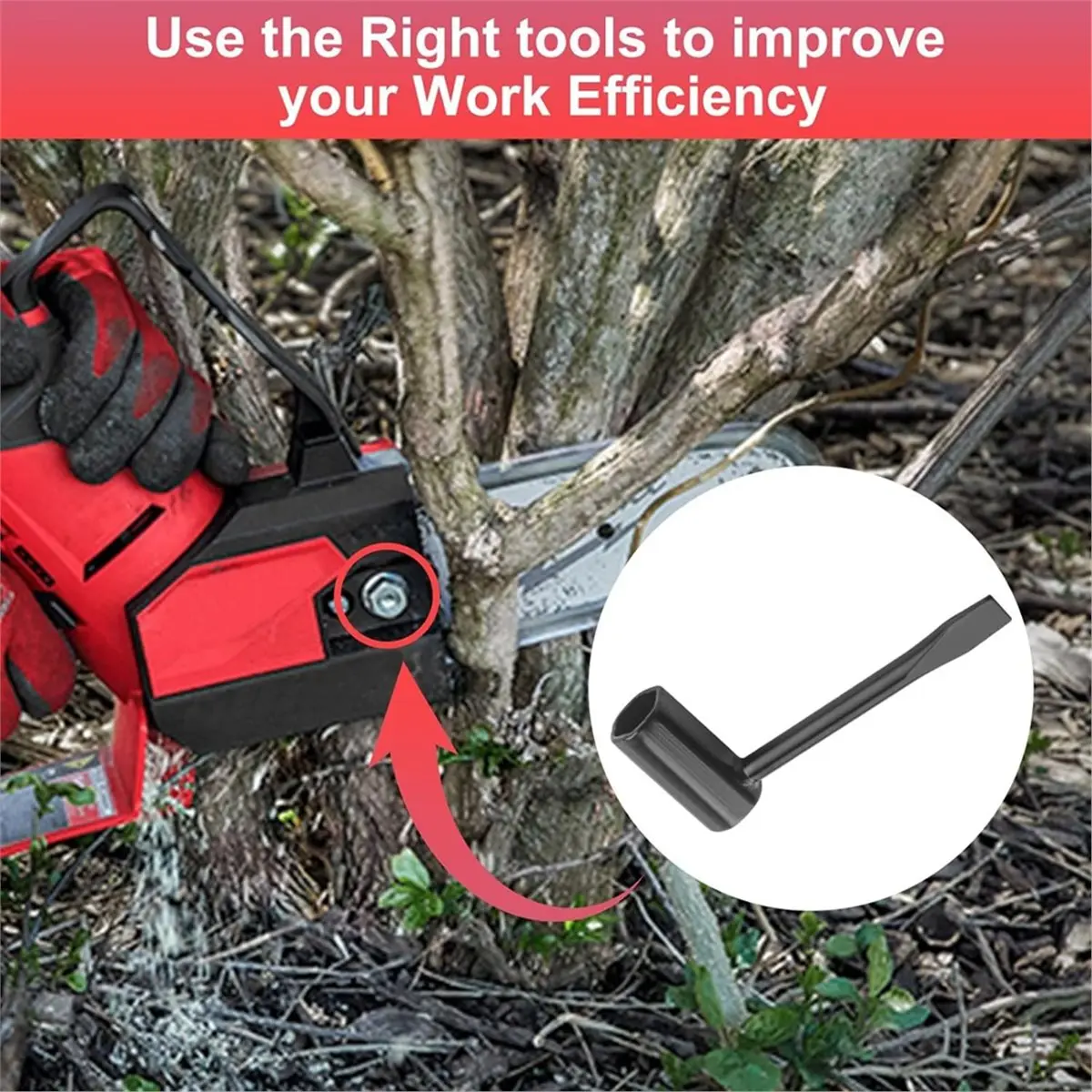 2pcs Chain Nut Wrench 45-96-1001 for 2527-20 Pruning Saw/Chain Saw, for 49-16-2718 Edger Attachment