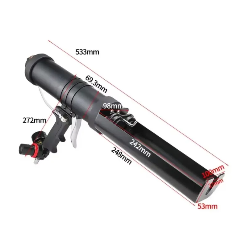 

MX6 Professional Two-Component Sealant Gun - Heavy Duty Pneumatic Caulking for Windows & Doors