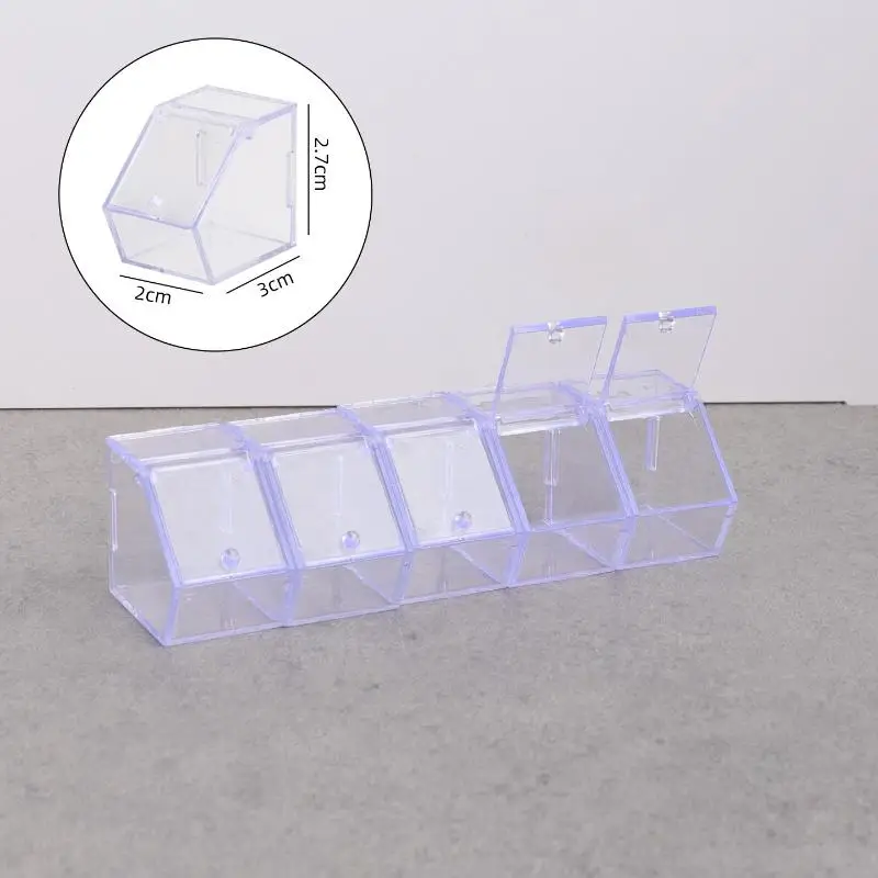 Dollhouse Supermarket Scene Decoration Toy Dolls House Accessories 5Pcs Dollhouse Mini Transparent Storage Display Rack Model