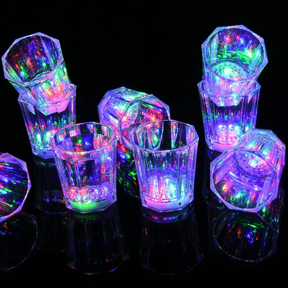 Imagem -05 - Light up Shot Óculos Conjunto de 24 Festa 60ml Favores Adultos Copos para Festa Flash Led Light up Copos de Bebida Glow