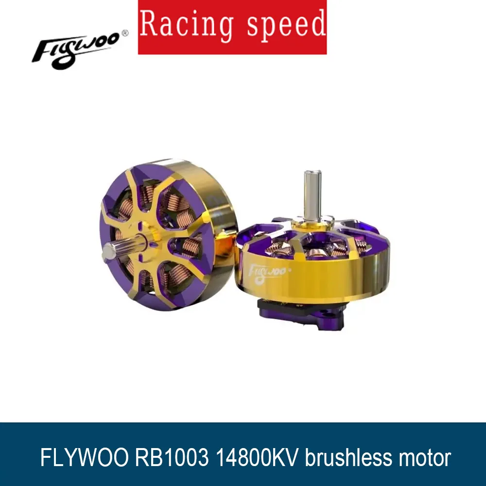 

Бесщеточный двигатель FLYWOO RB1003 14800KV с высокой эффективностью и стабильным управлением, подходит для дронов Whoop и зубочисток, дронов fpv