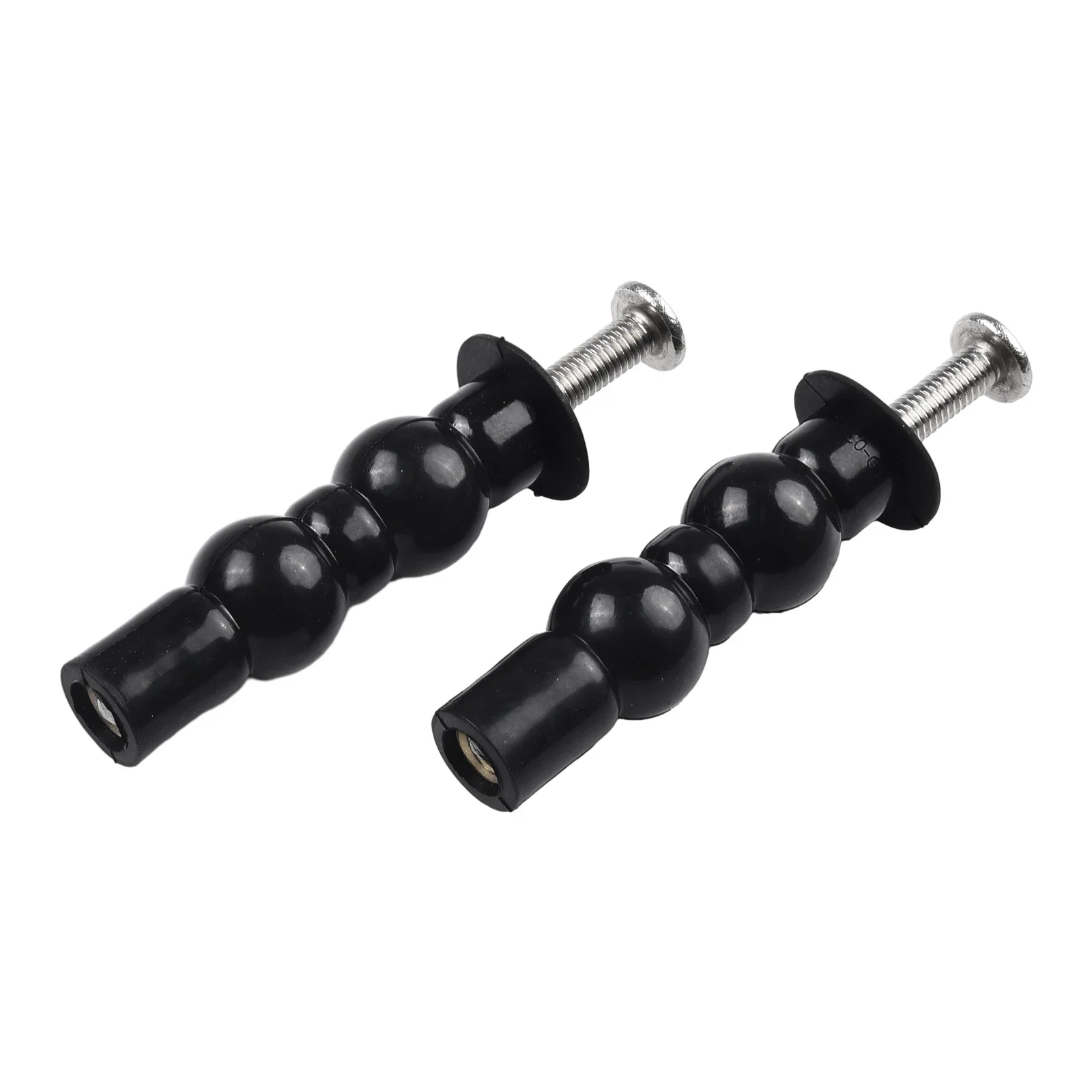 Toilet Hinge Screw Set 2 Pack Expanding Rubber Bolt Top Nuts Compatible Effective Replacement for Old Broken Hinges