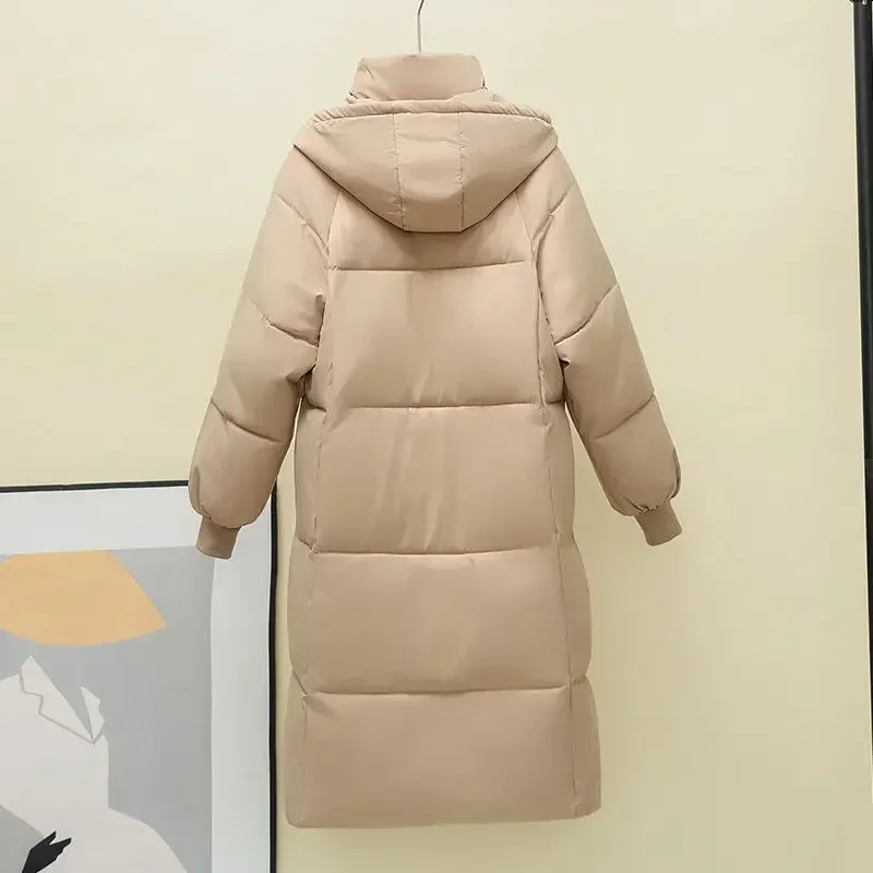 Ladies Winter Coat Women Down Cotton Hooded Jacket Woman Casual Warm Outerwear Jackets Female Girls Black Clothes PA1025