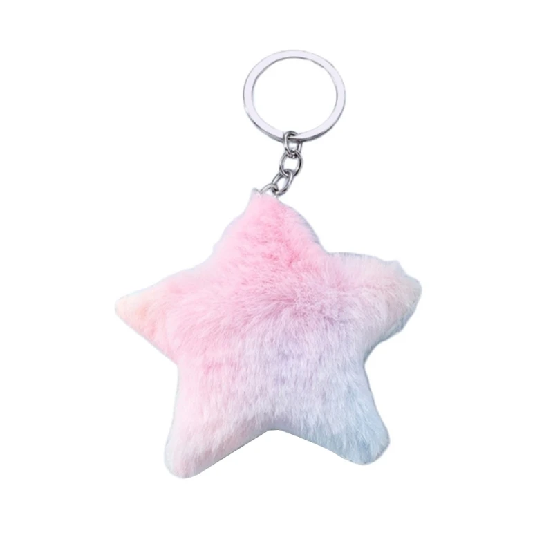 Lovely Keychain with Dolphin/ Star Pink Series Keyring for Car Motorbike Pendant Decoration Gift for Girlfriend