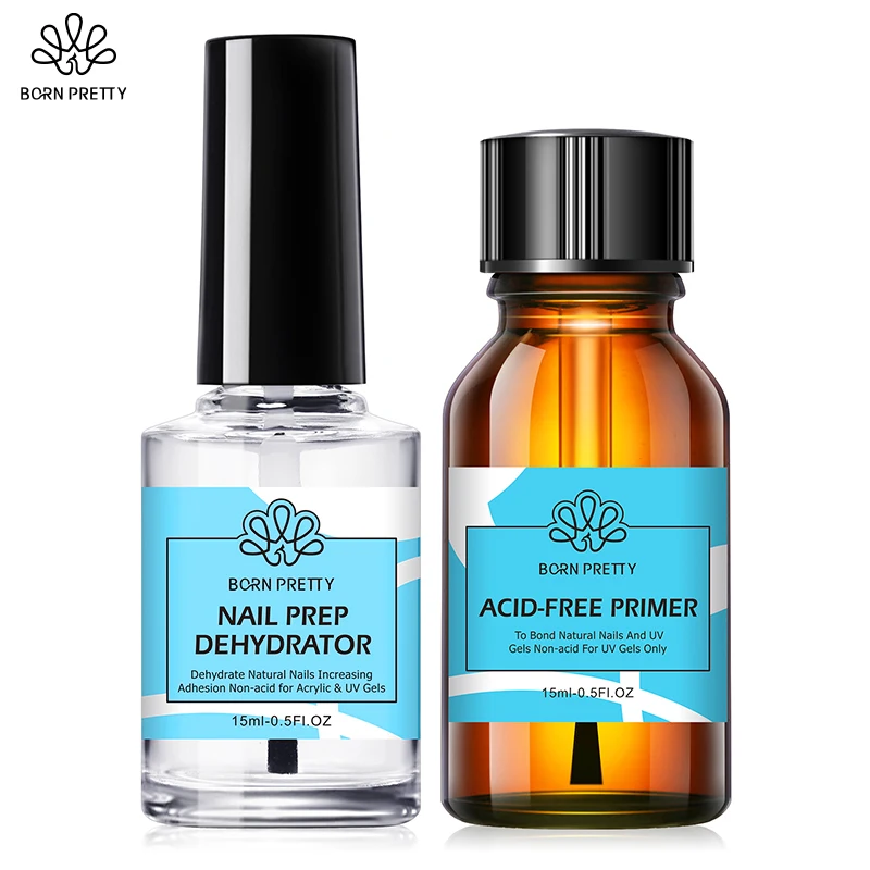 Nail prep dehydrator gel set no UV lamp