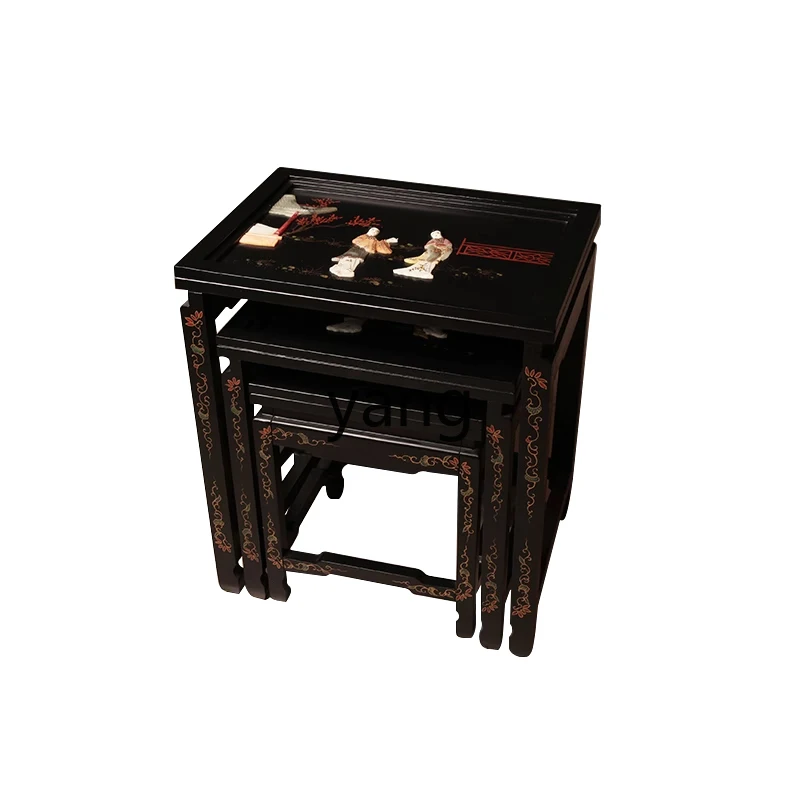 

Yjq new Chinese handicraft furniture coffee table decorative stool classical dining side cabinet