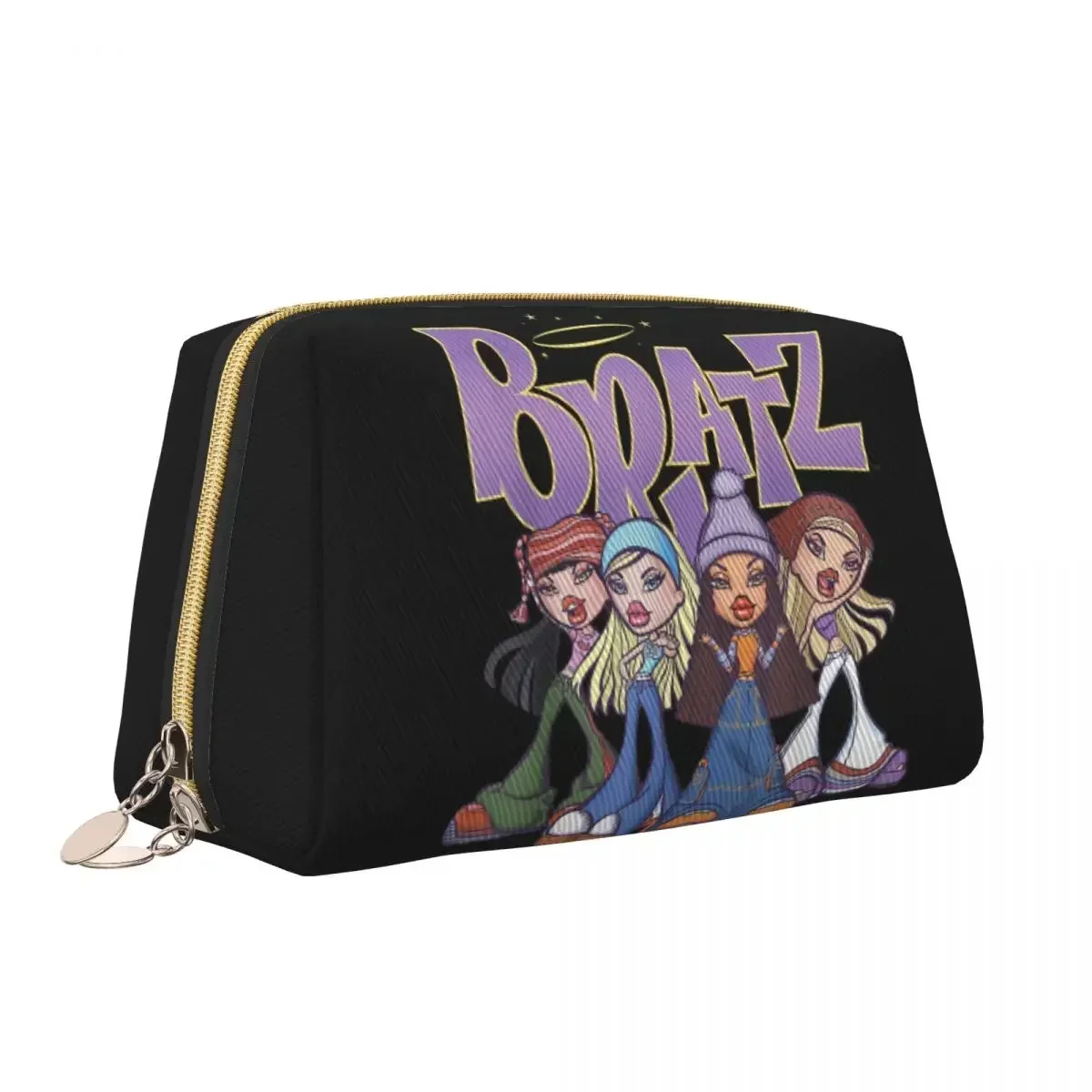 Bolsa de aseo de muñeca Bratz Rock Angelz de viaje, organizador de maquillaje cosmético de película de Tv de dibujos animados Kawaii, estuche Dopp de almacenamiento de belleza para mujer