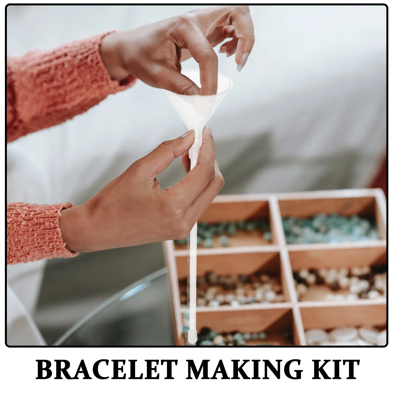 1 مجموعة الديكور عدة لصنع المجوهرات سوار صياغة مع أداة فرز الطين عقد دي اي واي تصميم اكسسوارات حبة الاستغناء #3