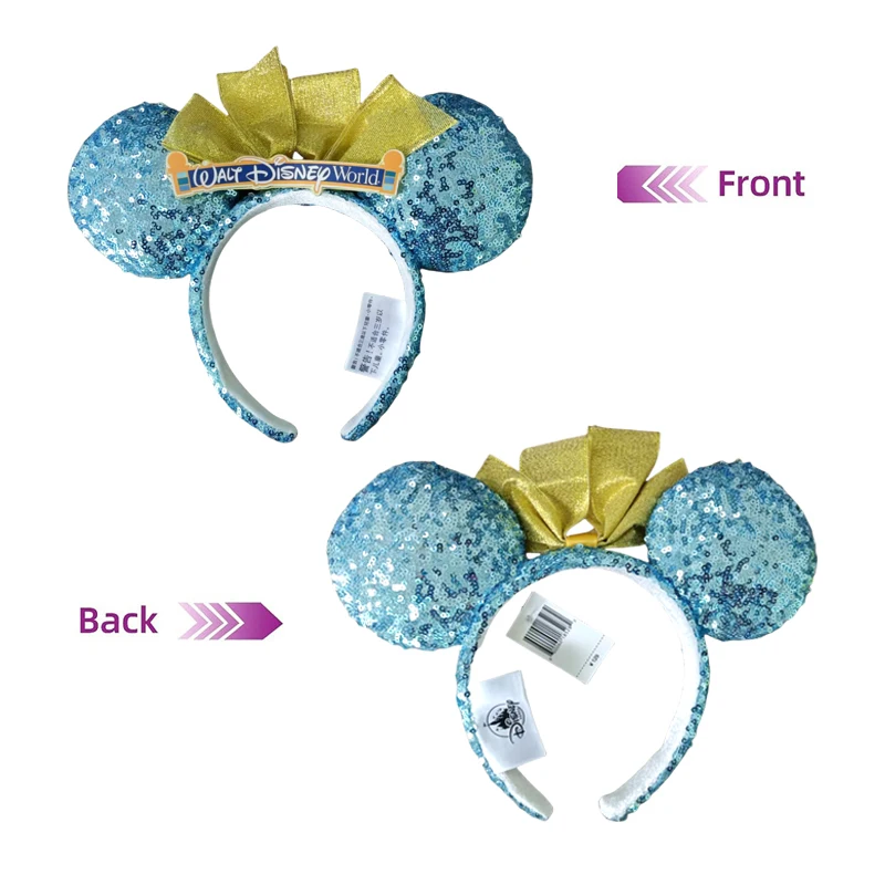 2025 Disney Minnie Mouse Ear Headband Disneyland Letter Bows EARS COSTUME Headband Cosplay Plush Adult/Kids Headband Gift - view 2