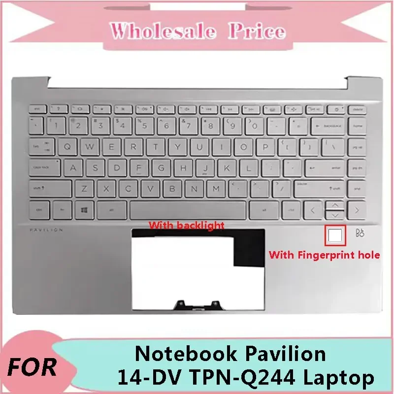 Nuovo originale per HP Notebook Pavilion 14-DV TPN-Q244 custodia per poggiapolsi per laptop tastiera US UK AR versione inglese copertura superiore