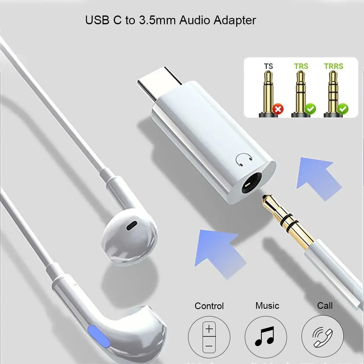 USB Type C to 3.5mm Jack Audio Adapter USB C 3.5mm Aux Adapter Type C Earphone Converter for IPhone15 Samsung Xiaomi Huawei image 4