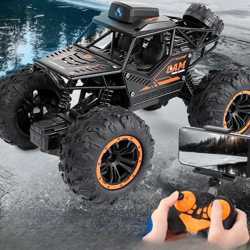 RC remote control car with camera simulation alloy high-speed cross-country climbing car WiFi video children's toy car