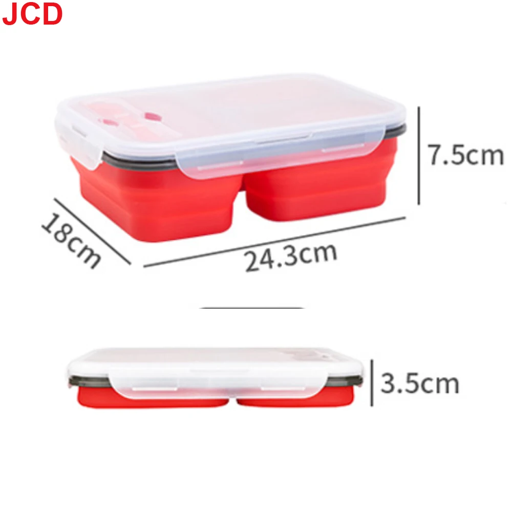 Silicone world 1300ml Silicone Collapsible Portable Lunch Box Large Capacity Bowl Lunch Bento Box Folding Lunchbox Eco-Friendly