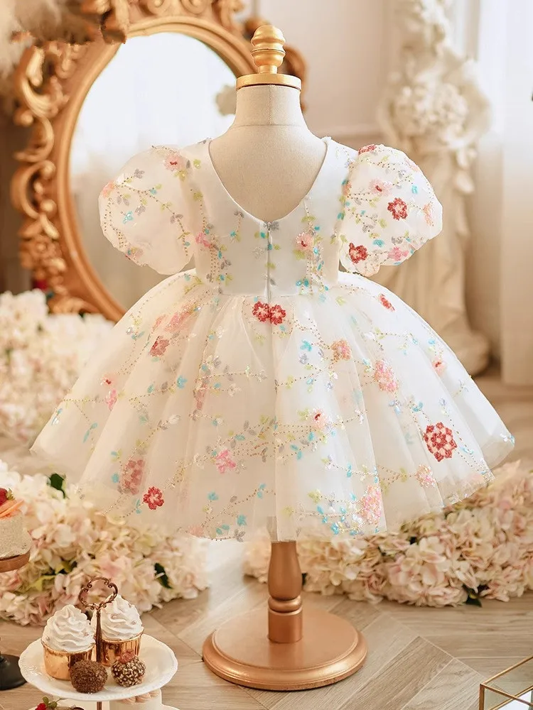 Neues Kinder-Abendkleid für Klavieraufführungen, Hochzeiten, Geburtstage und Abschlussfeiern A5015 Vestidos – Detail 6