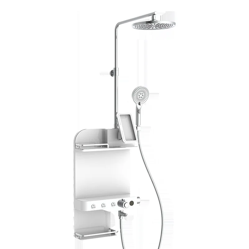 Hot and cold water all-copper faucet, three-layer storage, mobile phone shower