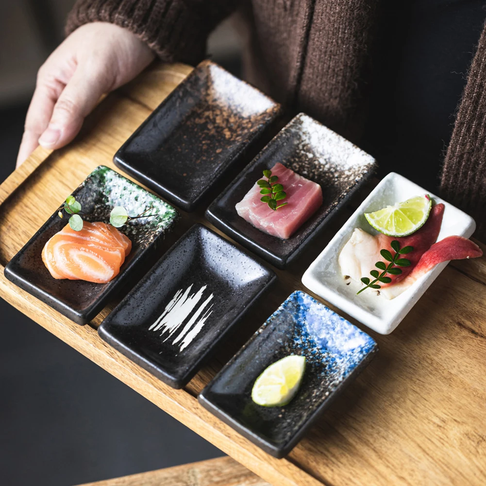 Ceramic Soy Sauce Dipping Bowls Sushi Side Dish Appetizers Individual Dipping Cups Stackable Storage Seasoning Dish Setting