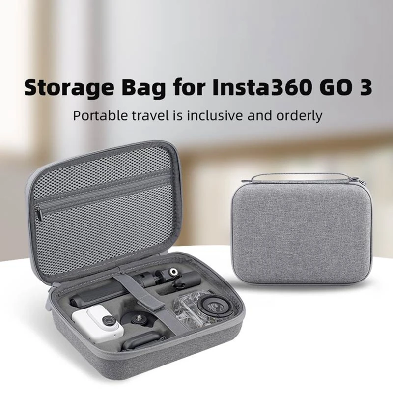 สำหรับกระเป๋า Insta360 GO 3ใบกระเป๋ากล้องแอคชั่นเคสพกพากล้องถ่ายรูปแบบพกพาเปลือกแข็งชิ้นส่วนกระเป๋าเก็บของ