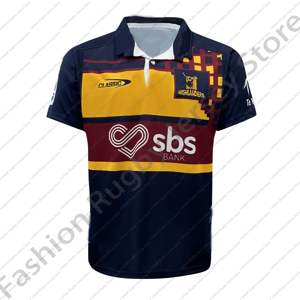 Highlanders Super Rugby Jersey Clothes Men Children Train T Shirt Team Tee Teenager Top 2025 Home Classic Sportswear Polo Shirt