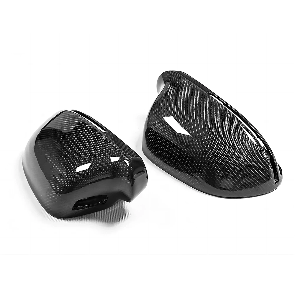 Replacement Rearview Side Mirror Covers Cap For Audi 08-09 S8 09-10 A8L 12-14 RS3 Carbon Fiber Shell With Blind Spot Assist