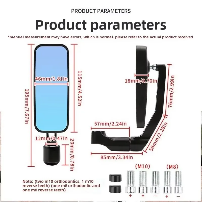 Изысканный для мотоцикла, мопеда, квадроцикла, UTV, универсальный аксессуар, зеркало заднего вида с рисунком на руль, модифицированное перевернутое заднее зеркало