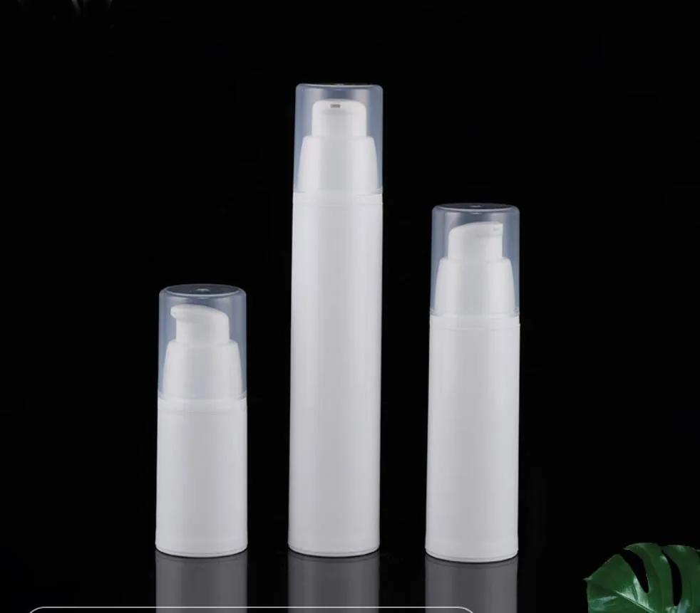

15ML30ml50ml white plastic airless vacuum pump bottle lotion emulsion serum foundation eye toner skin care cosmetic packing