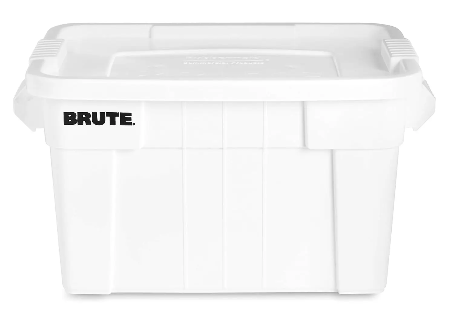 Tote Storage Bin with Lid, 20-Gallon, White, Rugged/Reusable Boxes for Moving/Camping/Garage/Basement Storage, Pack of 6