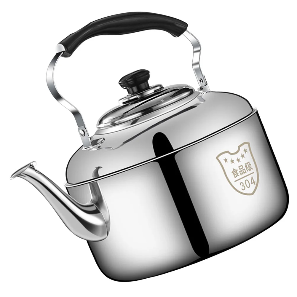 304 Stainless Steel Kettle Stovetop Kitchen Tea Boiler Household Teakettle Coffee Hutch Camping Water Jug Beep