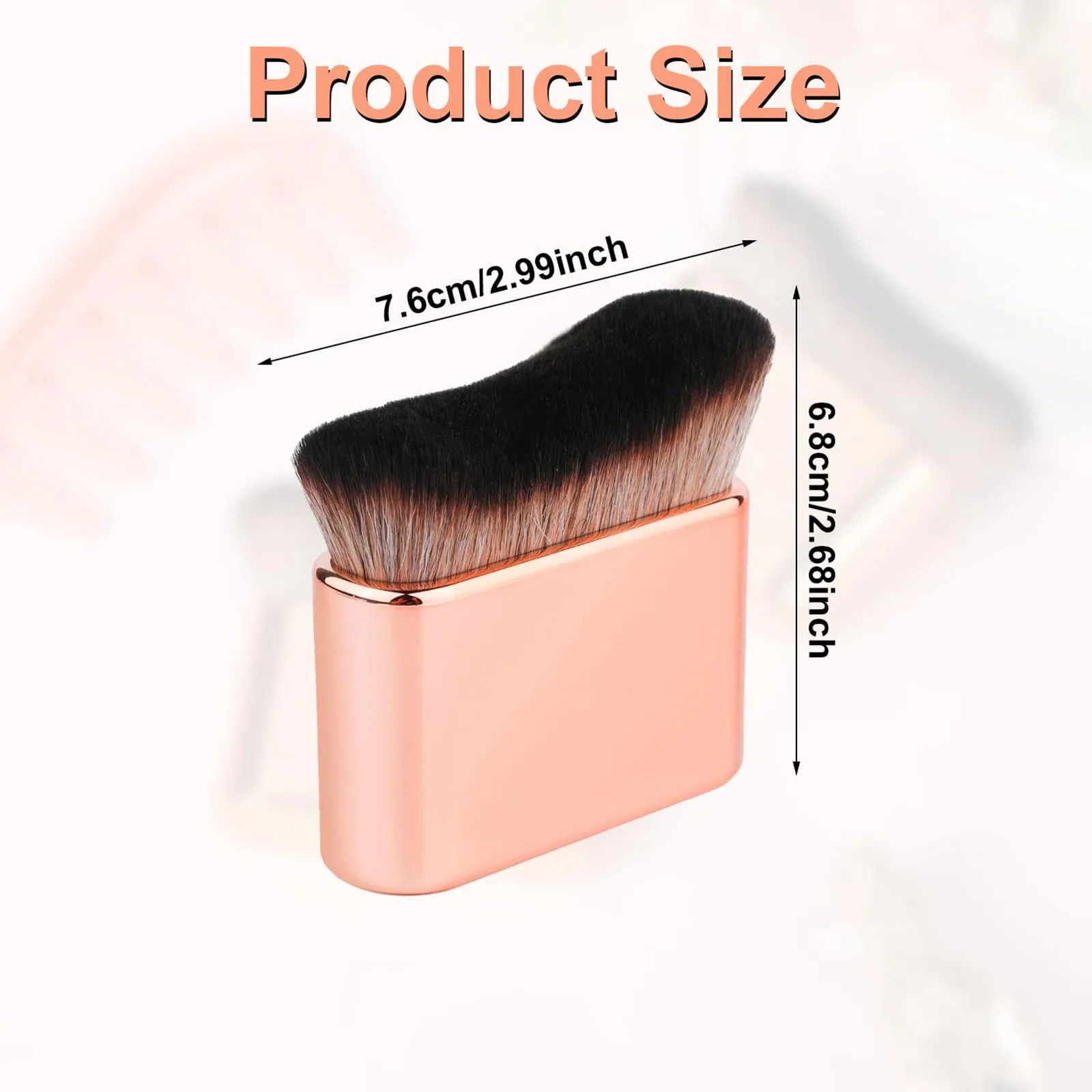 Brocha bronceadora, brocha de maquillaje corporal con aplicador de cerdas suaves, brocha de protección solar, brocha de base para pierna Kabuki, brazo, cuello, cara trasera