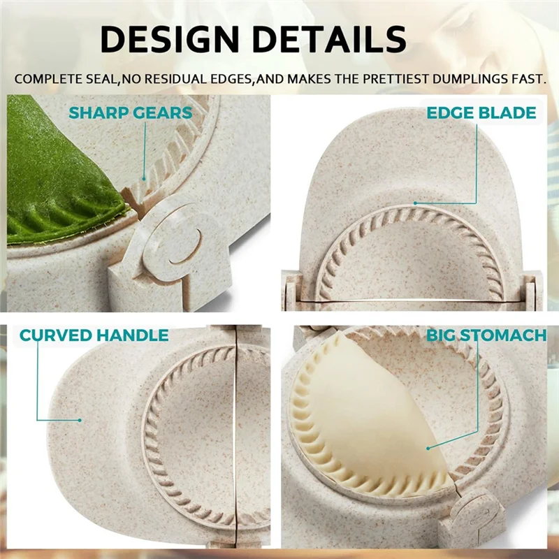 Prensa para hacer Empanadas J1UL1N, juego para hacer dumplings Extra grande de 6 pulgadas con cortador de masa, juego de moldes para dumplings para Pierogi, Pastelitos